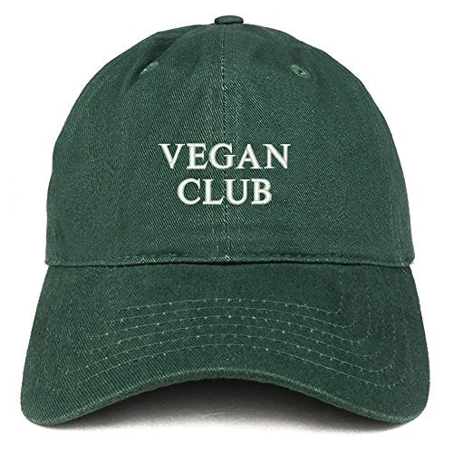Trendy Apparel Shop Vegan Club Embroidered Low Profile Brushed Cotton Cap