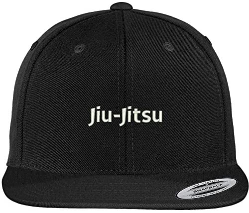 Trendy Apparel Shop Flexfit Original Jiu Jitsu Embroidered Flat Bill Snapback Cap