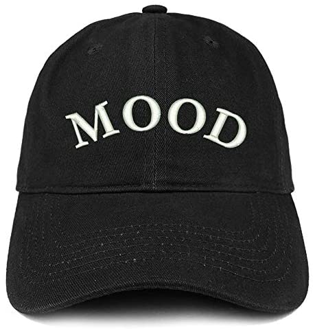 Trendy Apparel Shop Mood Embroidered Soft Crown 100% Brushed Cotton Cap
