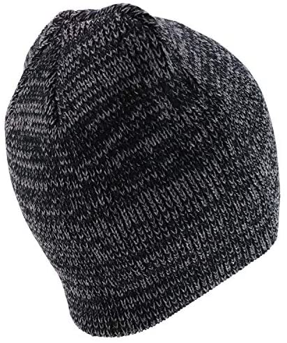 Trendy Apparel Shop 8 Inches Short Marled Knit Winter Beanie Hat