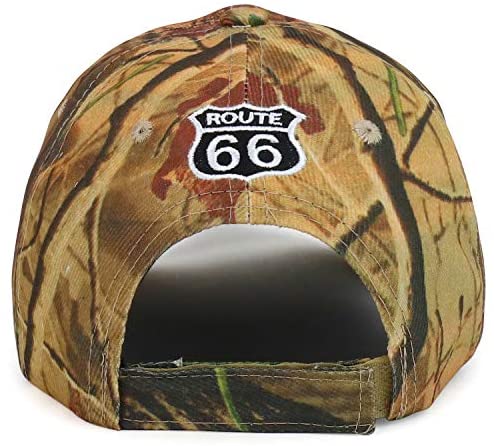 Trendy Apparel Shop Route 66 Angel Wings Embroidered Structured Baseball Cap