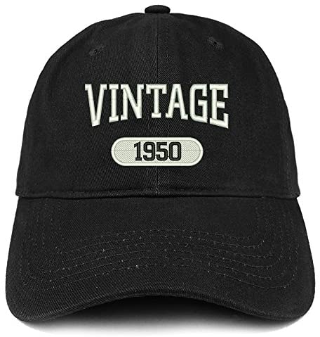 Trendy Apparel Shop Vintage 1950 Embroidered 71st Birthday Relaxed Fitting Cotton Cap
