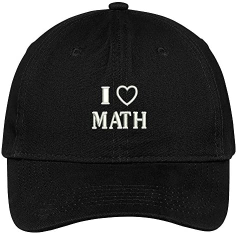 Trendy Apparel Shop I Love Math Embroidered Soft Cotton Low Profile Dad Hat Baseball Cap
