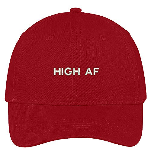Trendy Apparel Shop High AF Embroidered 100% Quality Brushed Cotton Baseball Cap