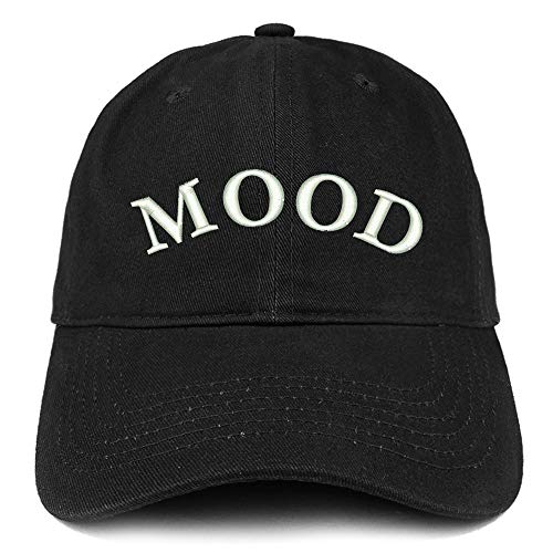 Trendy Apparel Shop Mood Embroidered Soft Crown 100% Brushed Cotton Cap