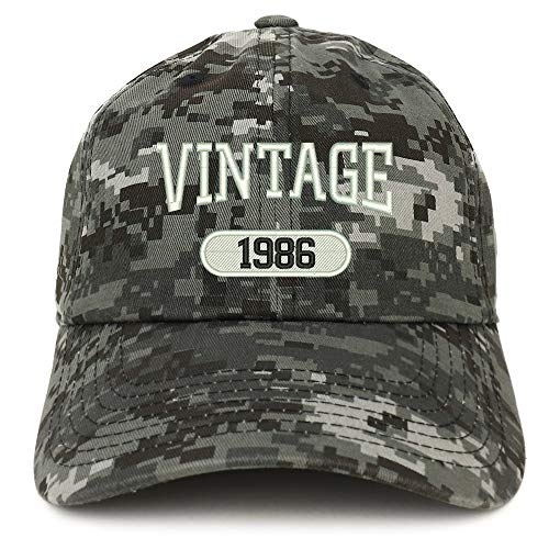 Trendy Apparel Shop 35th Birthday Vintage 1986 Soft Crown Brushed Cotton Cap