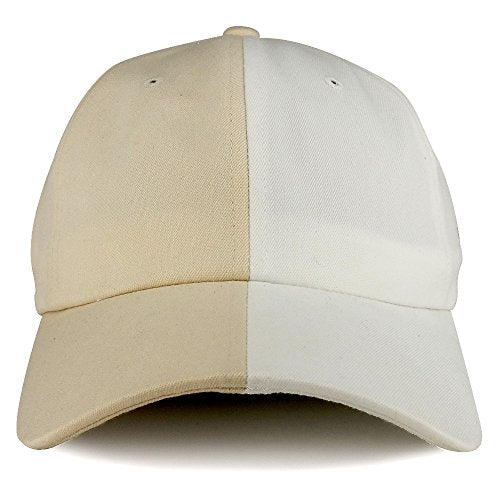 Trendy Apparel Shop Two Tone Unstructured Curved Bill Adjustable Baseball Cap