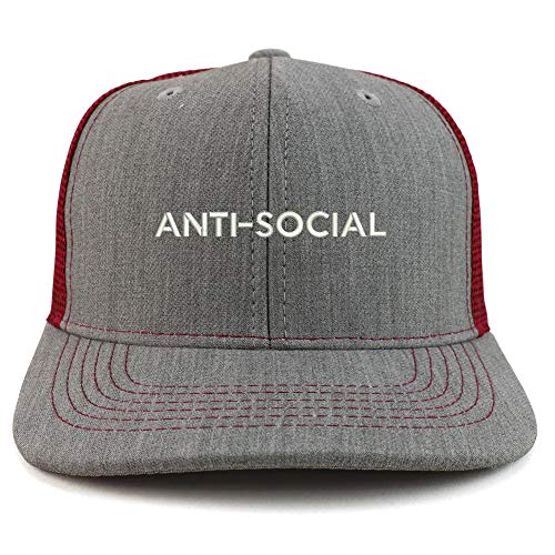 Trendy Apparel Shop Anti Social Cotton Two Tone Trucker Baseball Cap
