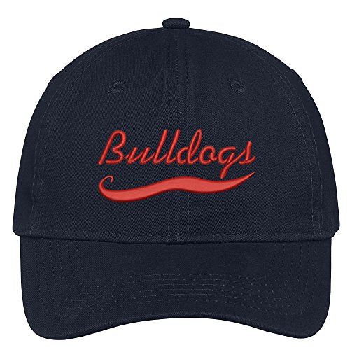 Trendy Apparel Shop Bulldogs Embroidered Low Profile Soft Cotton Brushed Cap
