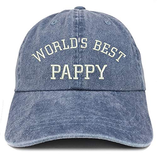 Trendy Apparel Shop World's Best Pappy Embroidered Washed Cotton Adjustable Cap