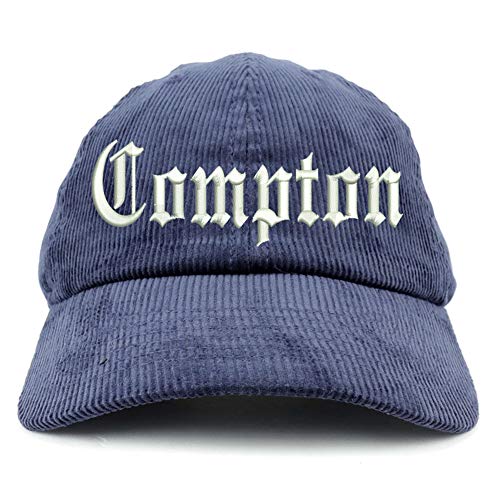 Trendy Apparel Shop Compton City Old English Corduroy Unstructured Baseball Cap