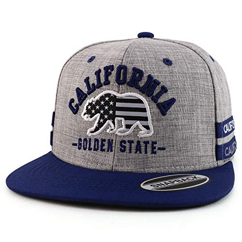 Trendy Apparel Shop California Golden State Bear 3D Embroidered Flatbill Cap
