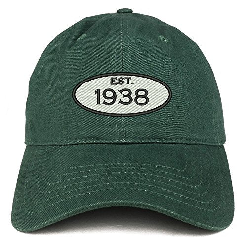 Trendy Apparel Shop Established 1938 Embroidered 83rd Birthday Gift Soft Crown Cotton Cap