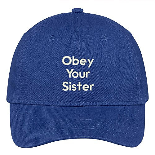 Trendy Apparel Shop Obey Your Sister Embroidered Brushed 100% Cotton Baseball Cap