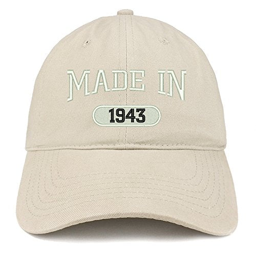 Trendy Apparel Shop Made in 1943 Embroidered 78th Birthday Brushed Cotton Cap