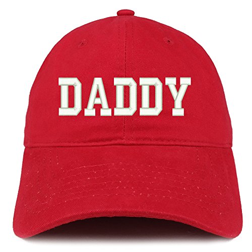 Trendy Apparel Shop Daddy Collegiate Font Embroidered Brushed Cotton Cap