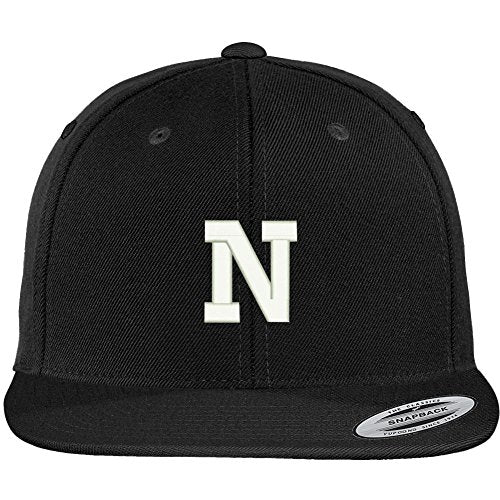 Trendy Apparel Shop Letter N Collegiate Varsity Font Initial Embroidered Baseball Cap