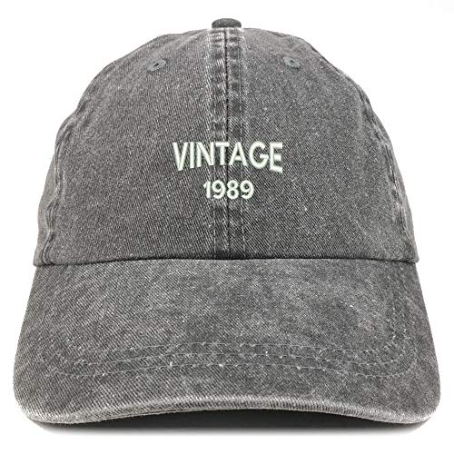 Trendy Apparel Shop Small Vintage 1989 Embroidered 32nd Birthday Washed Pigment Dyed Cap