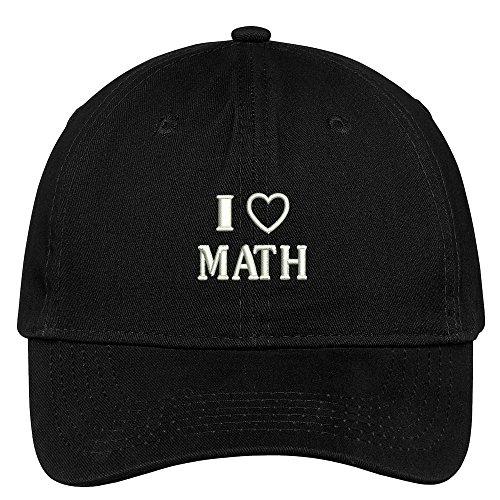 Trendy Apparel Shop I Love Math Embroidered Soft Cotton Low Profile Dad Hat Baseball Cap