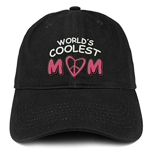 Trendy Apparel Shop World's Coolest Mom Soft Crown 100% Brushed Cotton Cap
