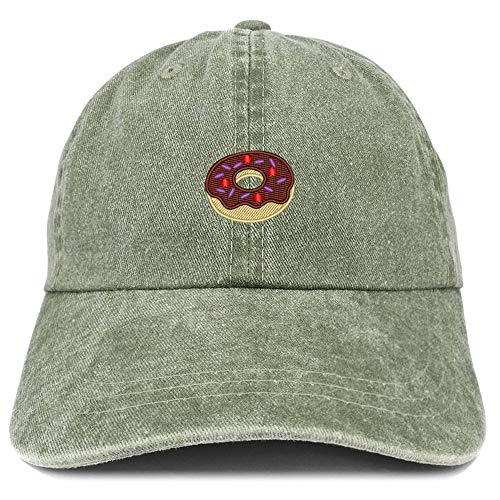 Trendy Apparel Shop Donut Embroidered Washed Cotton Adjustable Cap