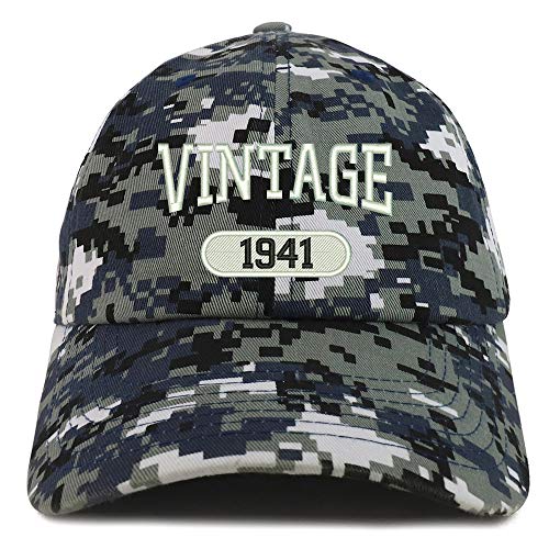 Trendy Apparel Shop 80th Birthday Vintage Year Soft Crown Brushed Cotton Cap