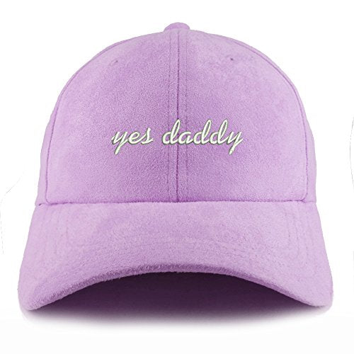 Trendy Apparel Shop Yes Daddy Embroidered Faux Suede Leather Adjustable Cap