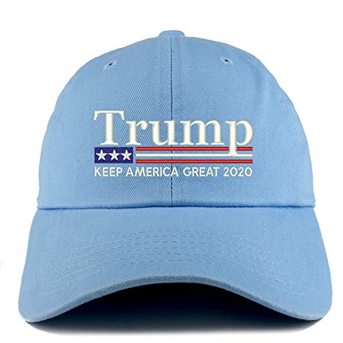 Trendy Apparel Shop Trump Keep America Great 2020 Flag Solid Unstructured Hat