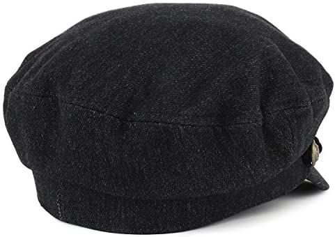 Trendy Apparel Shop Washed Cotton Denim Fisherman Newsboy Baker Boy Hat