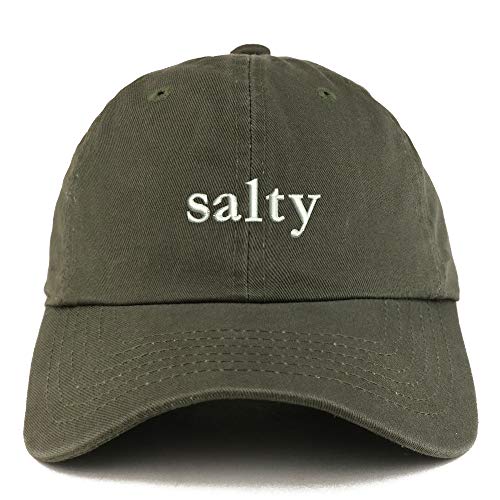 Trendy Apparel Shop Salty Embroidered Solid Adjustable Unstructured Dad Hat
