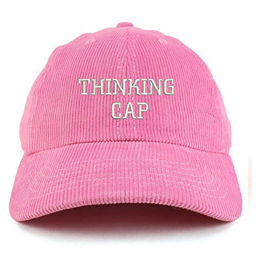Trendy Apparel Shop Thinking Cap Washed Corduroy Unstructured Baseball Cap