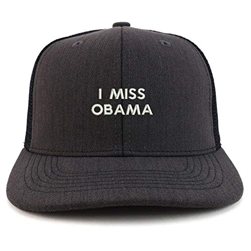 Trendy Apparel Shop I Miss Obama Cotton Two Tone Trucker Baseball Cap
