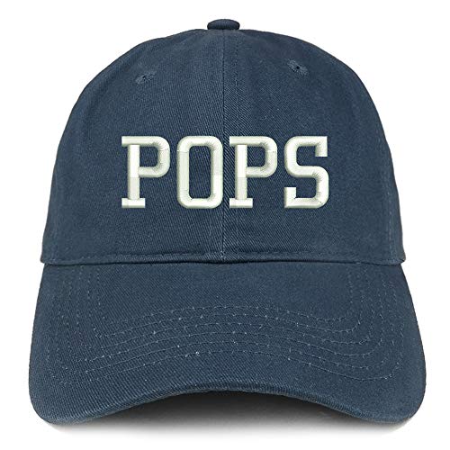 Trendy Apparel Shop POPS Embroidered Soft Crown 100% Brushed Cotton Cap