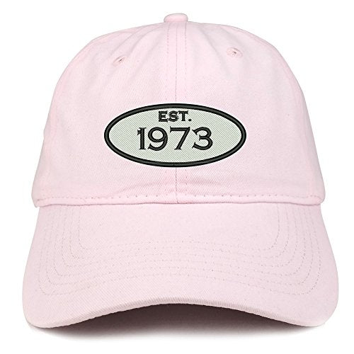 Trendy Apparel Shop Established 1972 Embroidered 48th Birthday Gift Soft Crown Cotton Cap