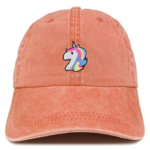 Trendy Apparel Shop Unicorn Patch Pigment Dyed Washed Baseball Cap