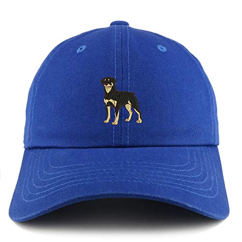 Trendy Apparel Shop Rottweiler Dog Embroidered Low Profile Soft Cotton