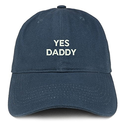 Trendy Apparel Shop Yes Daddy 2 Line Embroidered Low Profile Brushed Cotton Cap