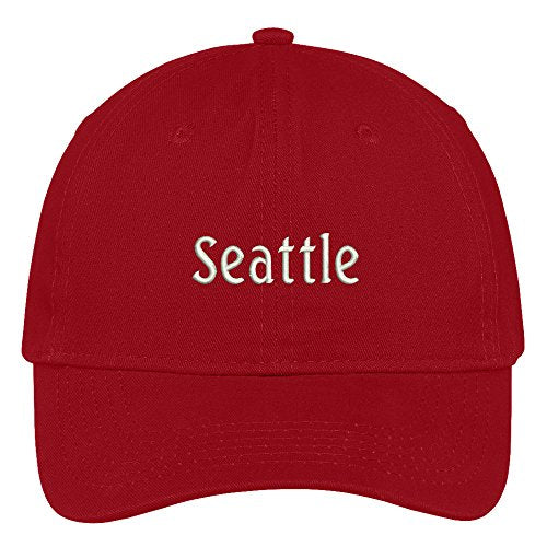 Trendy Apparel Shop Seattle City Embroidered Low Profile 100% Cotton Adjustable Cap