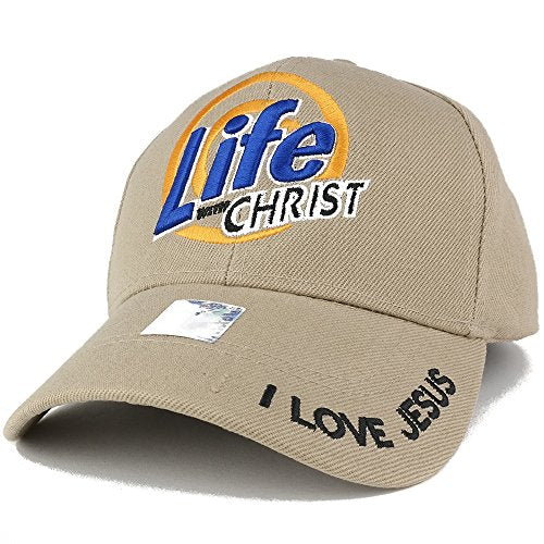 Trendy Apparel Shop Life with Christ Embroidered Christian Theme Adjustable Baseball Cap