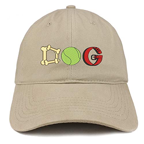 Trendy Apparel Shop Dog Embroidered Brushed Cotton Cap