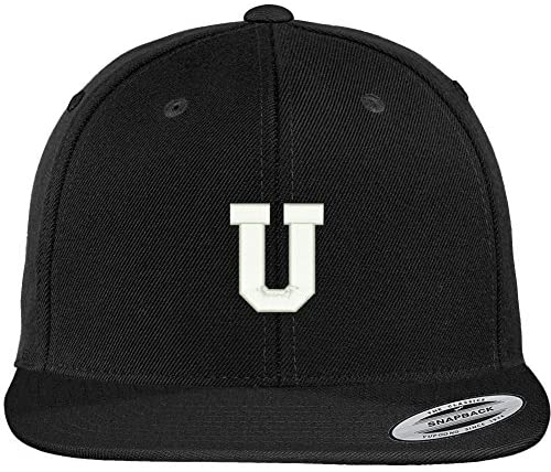Trendy Apparel Shop Letter U Collegiate Varsity Font Initial Embroidered Baseball Cap