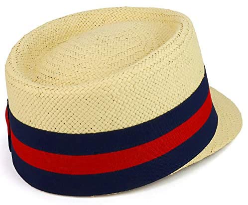 Trendy Apparel Shop Striped Ribbon Grosgrain Band Straw Fashion Baseball Hat