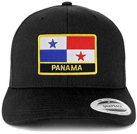 Trendy Apparel Shop Panama Flag Patch Retro Trucker Mesh Cap