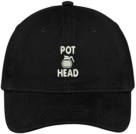 Trendy Apparel Shop Pot Head Embroidered Soft Cotton Low Profile Dad Hat Baseball Cap