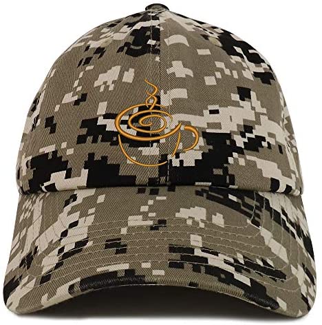 Trendy Apparel Shop Coffee Cup Embroidered Soft Crown 100% Brushed Cotton Cap