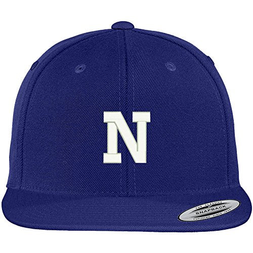 Trendy Apparel Shop Letter N Collegiate Varsity Font Initial Embroidered Baseball Cap