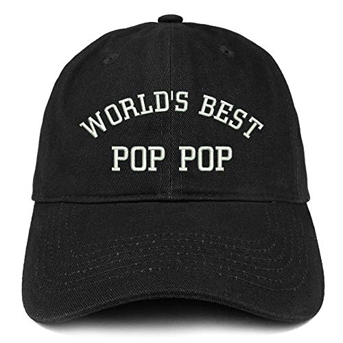Trendy Apparel Shop World's Best Pop Pop Embroidered Soft Brushed Cotton Cap