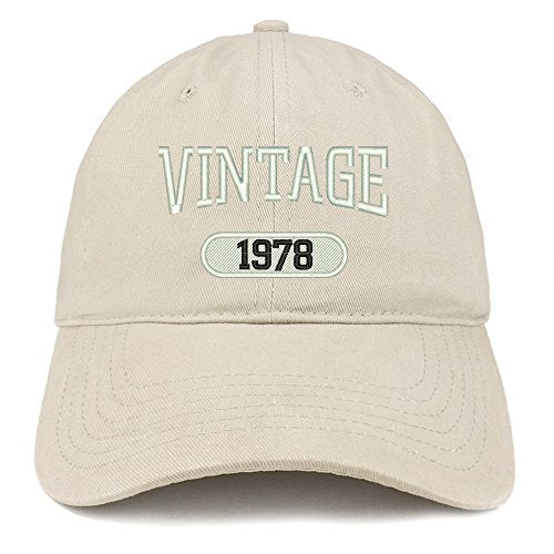 Trendy Apparel Shop Vintage 1978 Embroidered 43rd Birthday Relaxed Fitting Cotton Cap