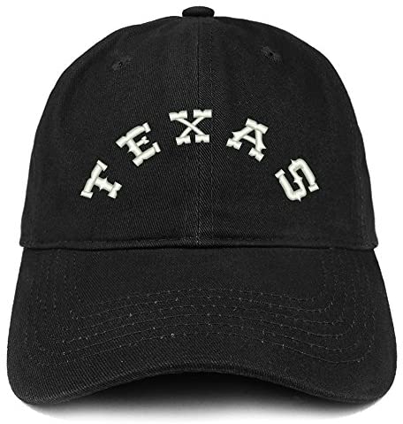 Trendy Apparel Shop Texas Western Curved Font Embroidered Cotton Dad Hat