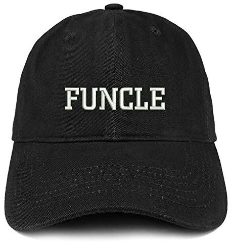 Trendy Apparel Shop Funcle Embroidered Soft Crown 100% Brushed Cotton Cap